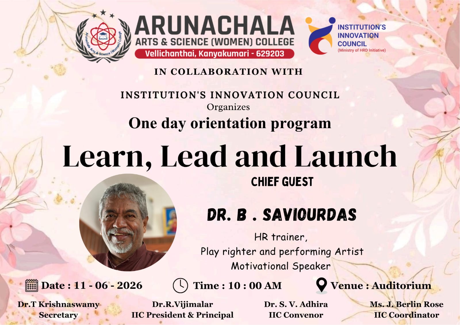 Learn, Lead and Launch – One-Day Orientation Programme 